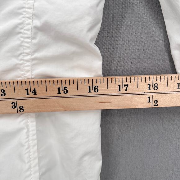 REBECCA TAYLOR Long Sleeve Eyelet Pop Top Womens 8 Milk White Romantic Boho - Picture 14 of 16